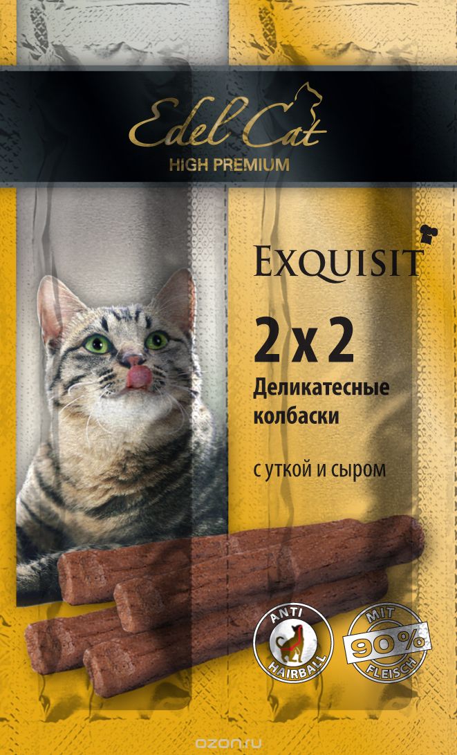 Edel Cat Колбаски-мини - утка сыр 4 колбаски