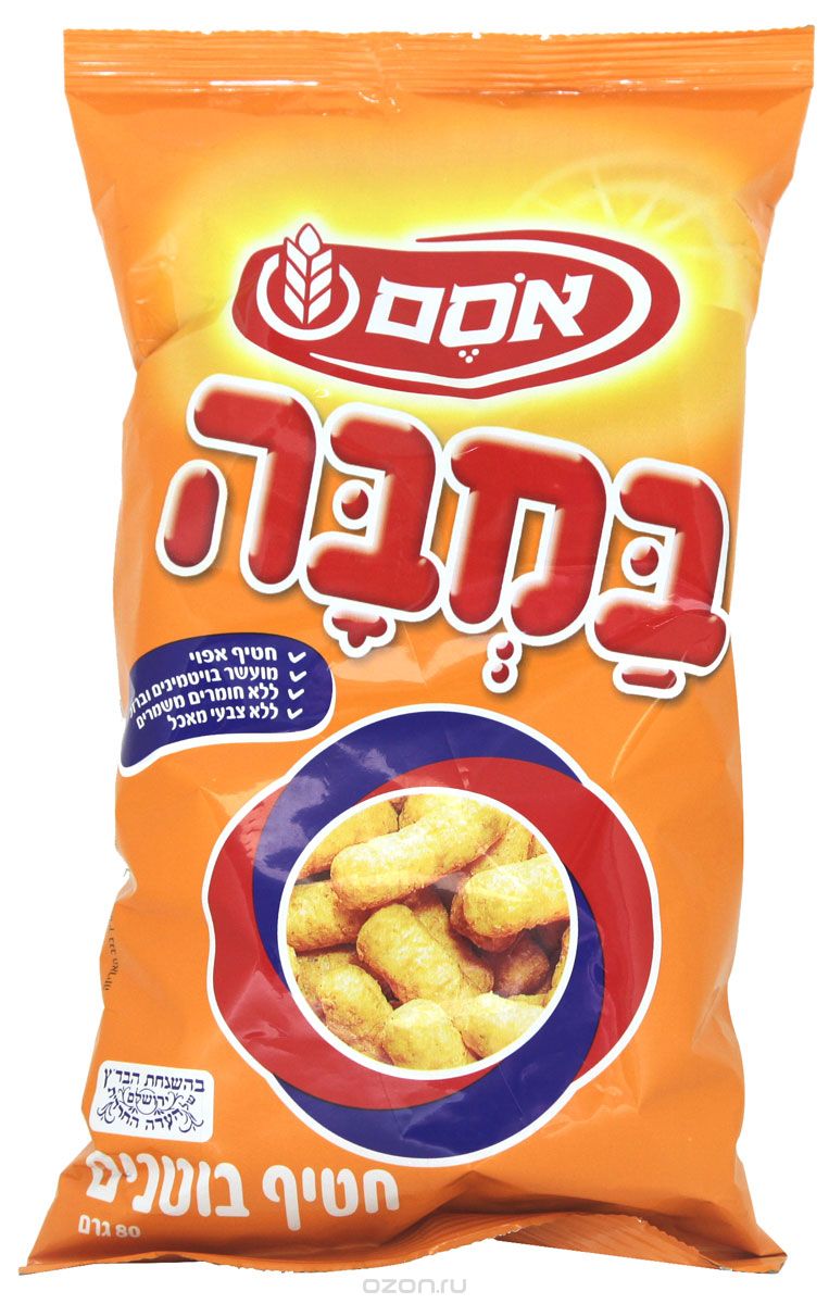 Bamba кукурузно-арахисовые палочки, 80 г