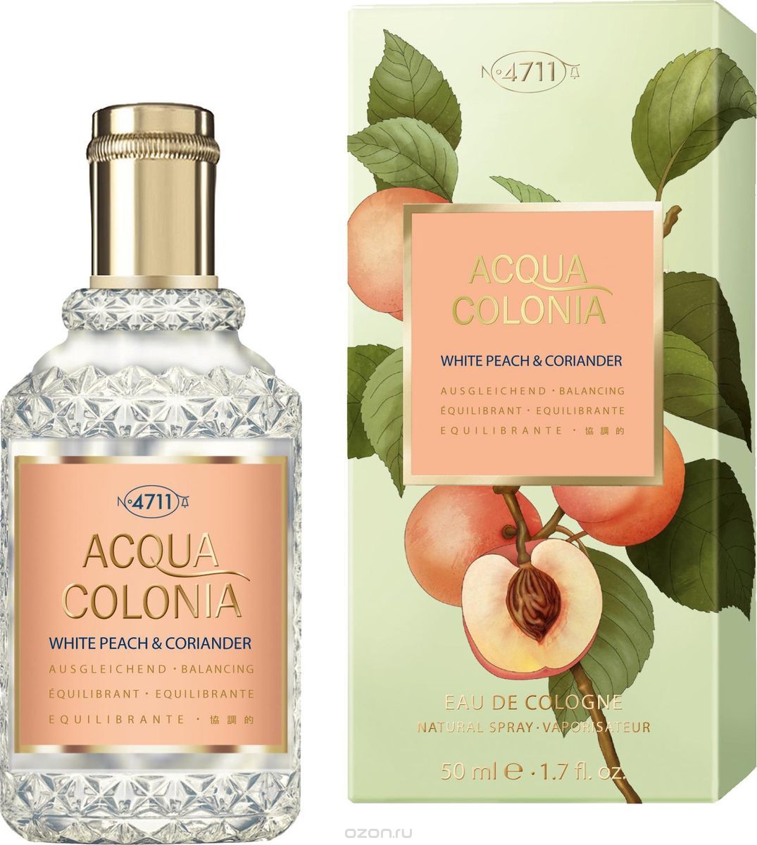 4711 Acqua Colonia Balancing White Peach & Coriander Одеколон, 50 мл