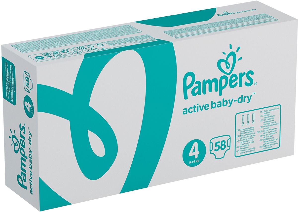 Pampers  Active Baby-Dry 9-14  Maxi 174 