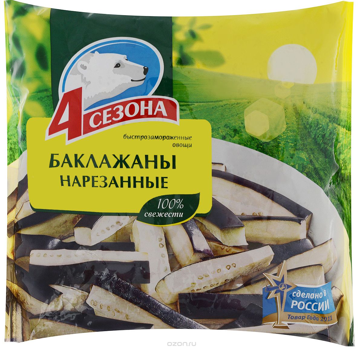 4 Сезона Баклажаны нарезанные, 400 г