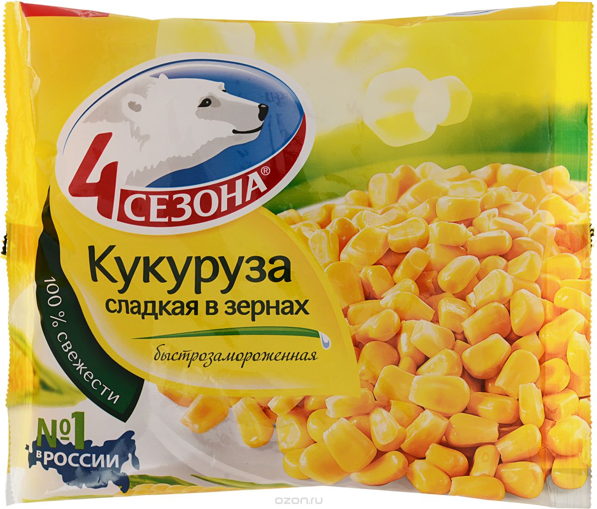 4 Сезона Кукуруза сладкая в зернах, 400 г